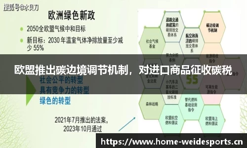 欧盟推出碳边境调节机制，对进口商品征收碳税